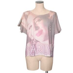 New MARILYN MONROE Hollywood Legend Graphic Print T-Shirt Shirt  M